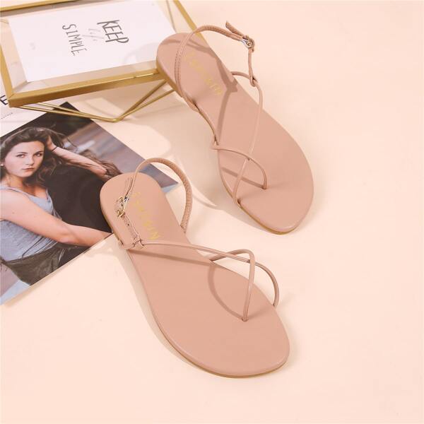 

Toe Post Slingback Sandals, Pink