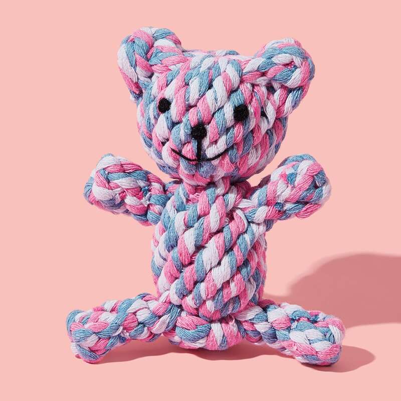 

1pc Cartoon Bear Shaped Dog Chew Toy, Multicolor