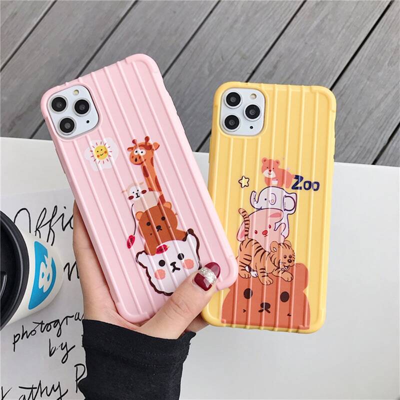 

Cartoon Suitcase iPhone Case, Baby pink