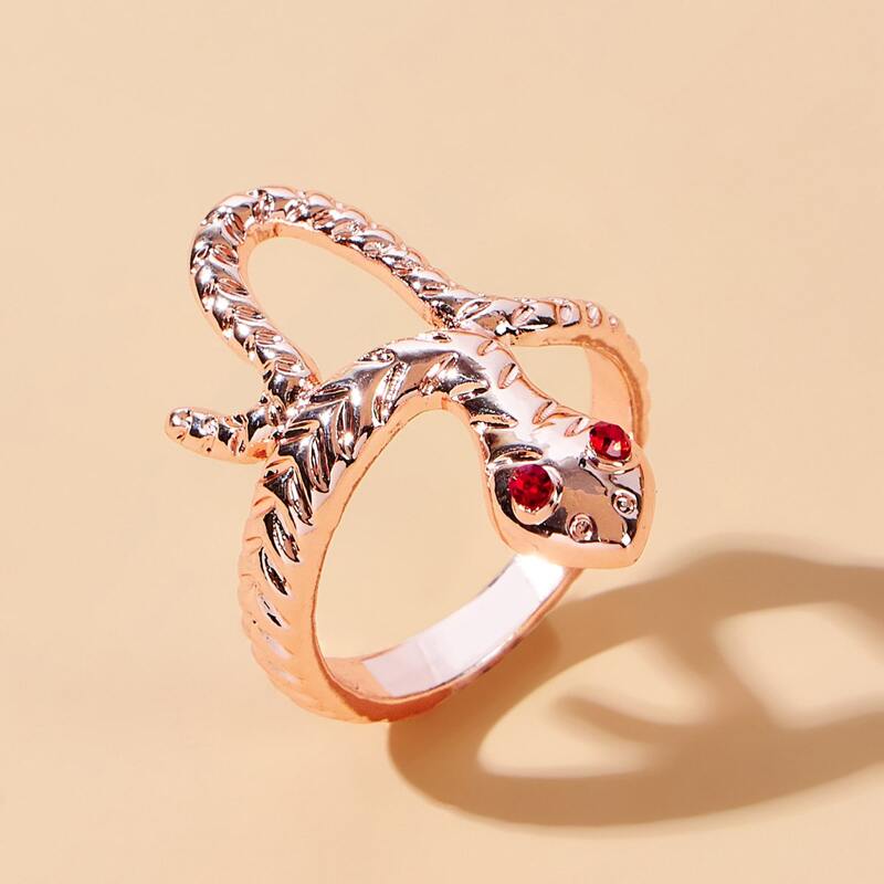 

1pc Snake Ring, Gold