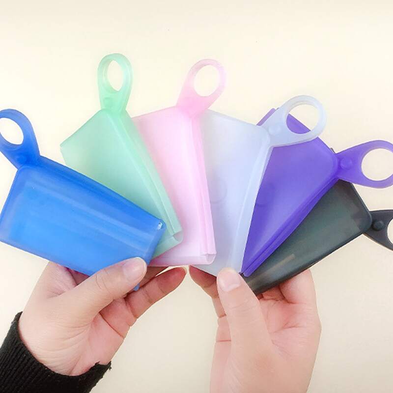 

1pc Random Color Silicone Face Cover Storage Bag, Multicolor