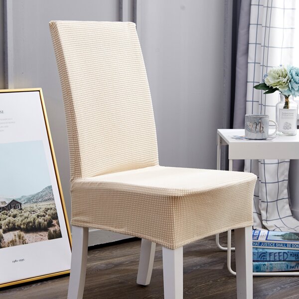 

Solid Stretchy Chair Cover, Apricot