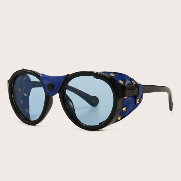 

Round Frame Sunglasses, Blue