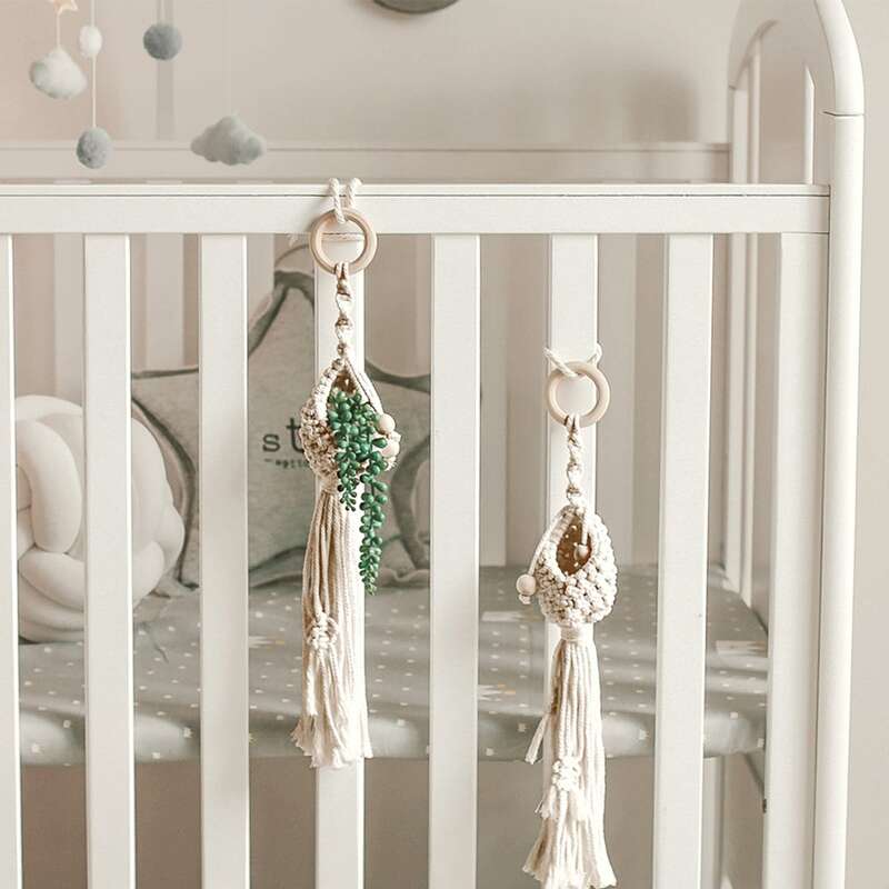 

1pc Tassel Braided Wall Decor, Beige