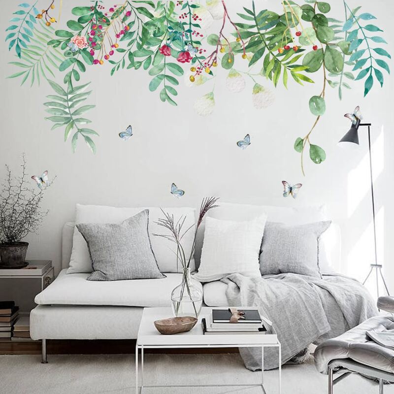 

Leaf Print Wall Sticker, Multicolor