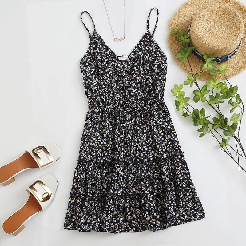 

Ditsy Floral Tiered Cami Dress, Multicolor