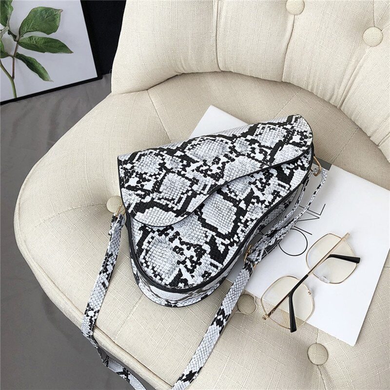 

Snakeskin Saddle Bag, Multicolor