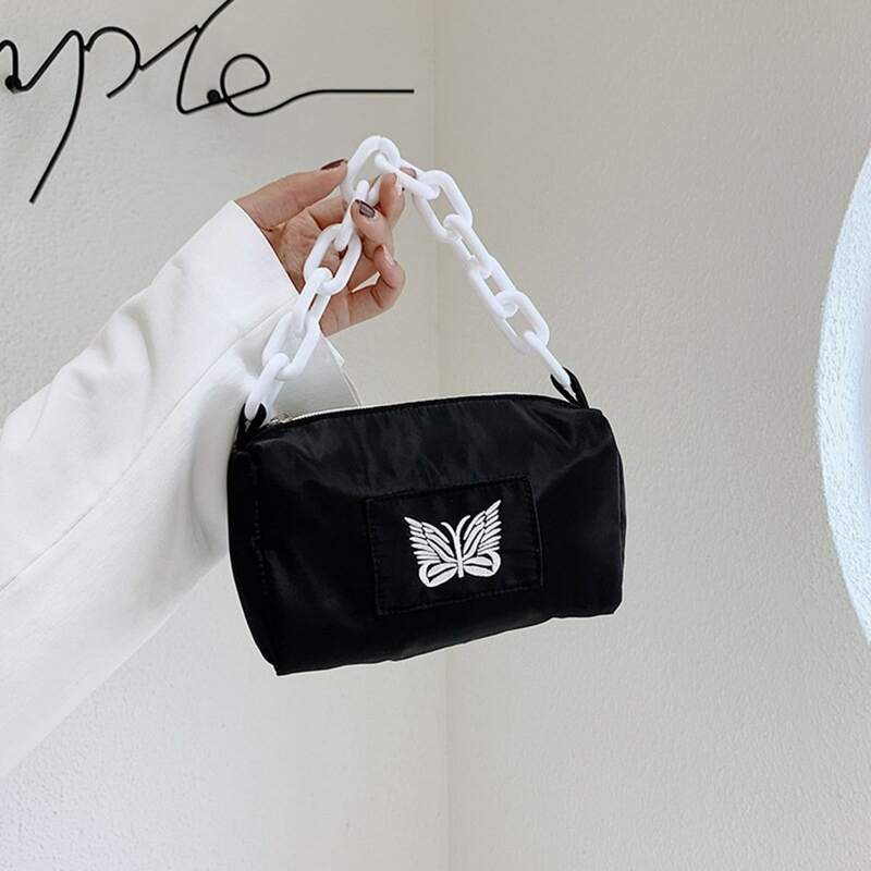 

Butterfly Chain Satchel Bag, Black