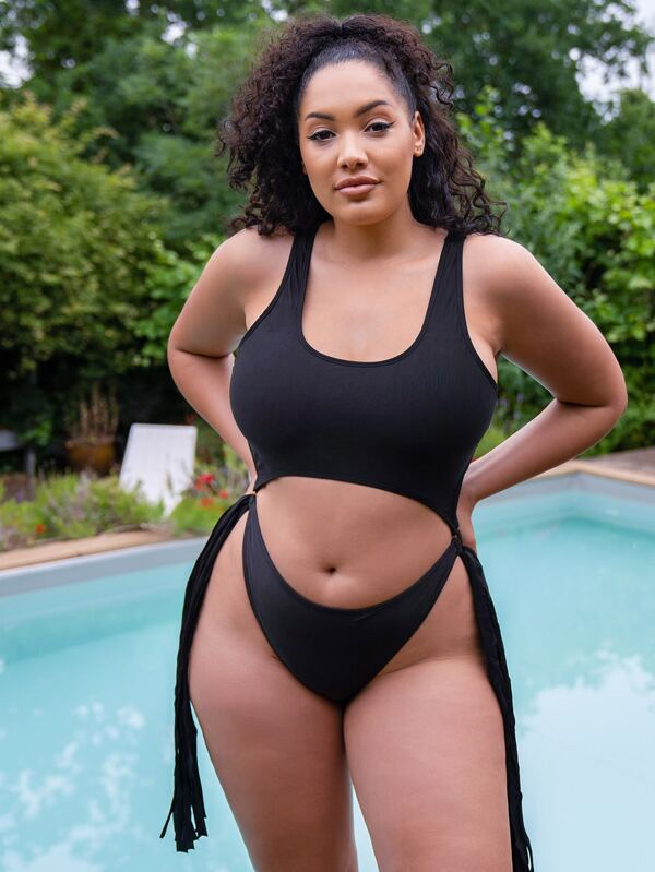 tassel one piece swimsuit