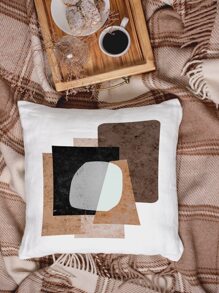 1pc Geometric Print Cushion Cover Without Filler - Multicolor - View 1