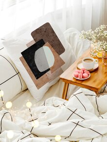 1pc Geometric Print Cushion Cover Without Filler - Multicolor - View 5