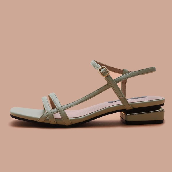 

Minimalist Ankle Strap Sandals, Green