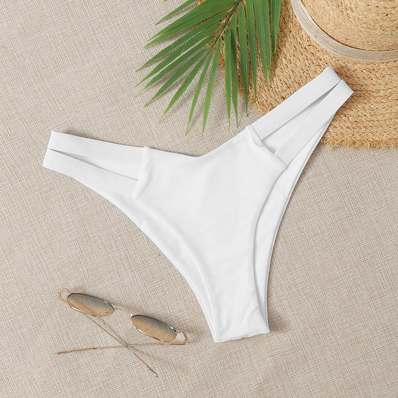 

Cut-out High Leg Bikini Panty, White