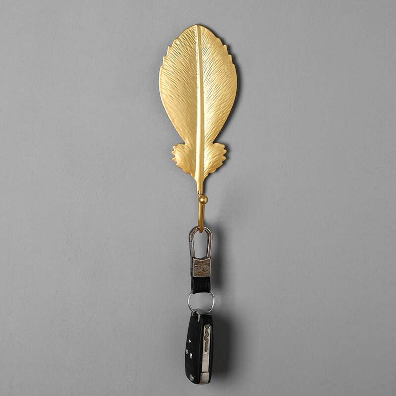 

Leaf Shaped Wall Hook, Gold