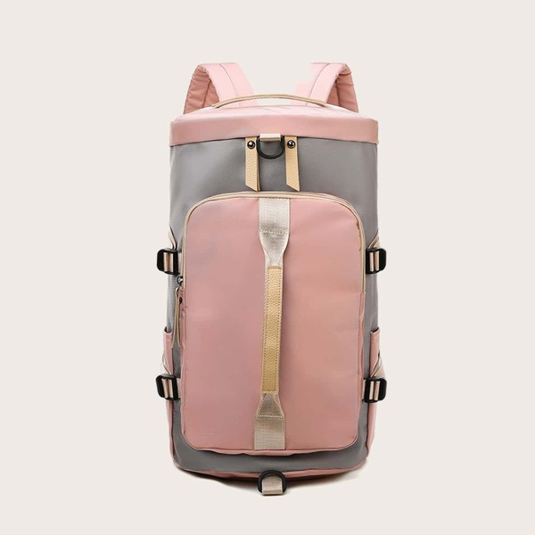 

Color Block Backpack, Pink