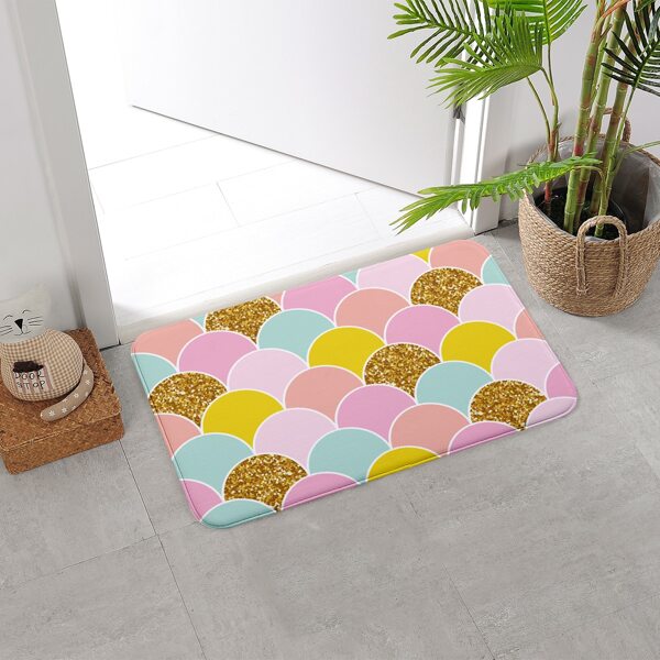 

Geometric Pattern Floor Mat, Multicolor