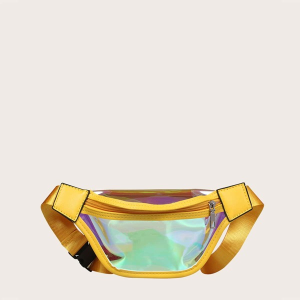 

Kids Clear Holographic Fanny Pack, Yellow