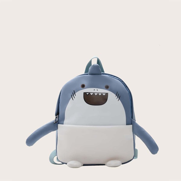 

Kids Cartoon Design Backpack, Blue and white