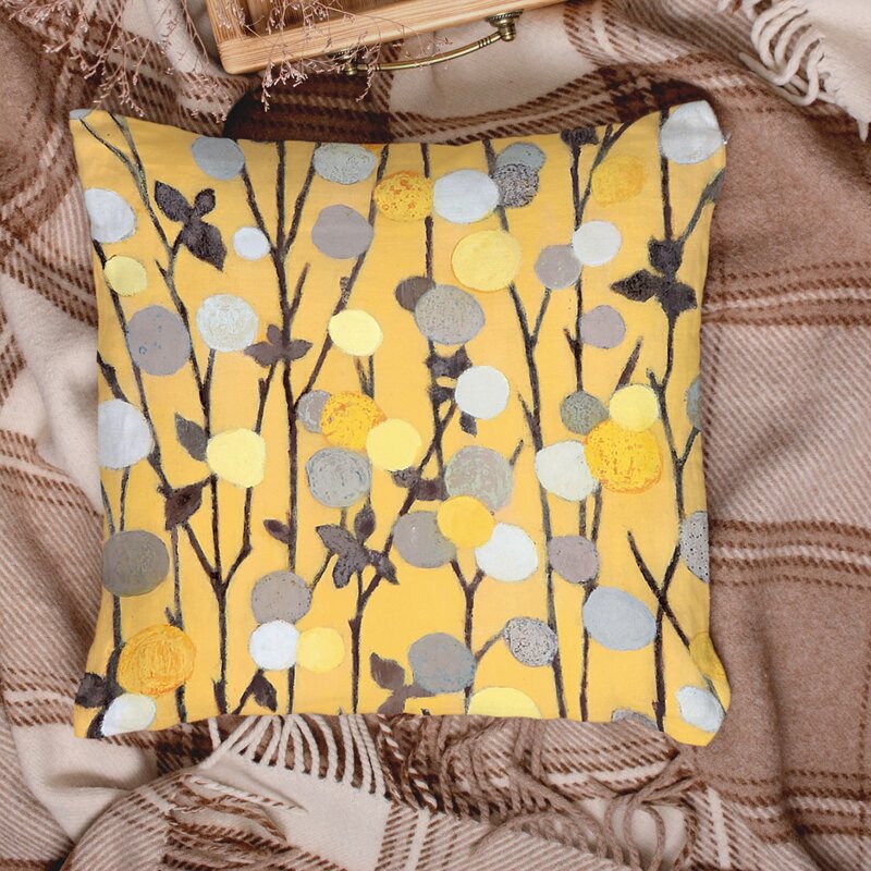 

1pc Plant Print Cushion Cover Without Filler, Multicolor