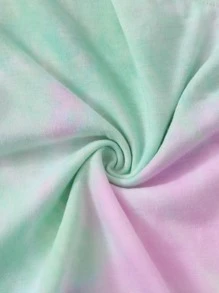 SHEIN Girls One Shoulder Tie Dye Top - Multicolor - View 4