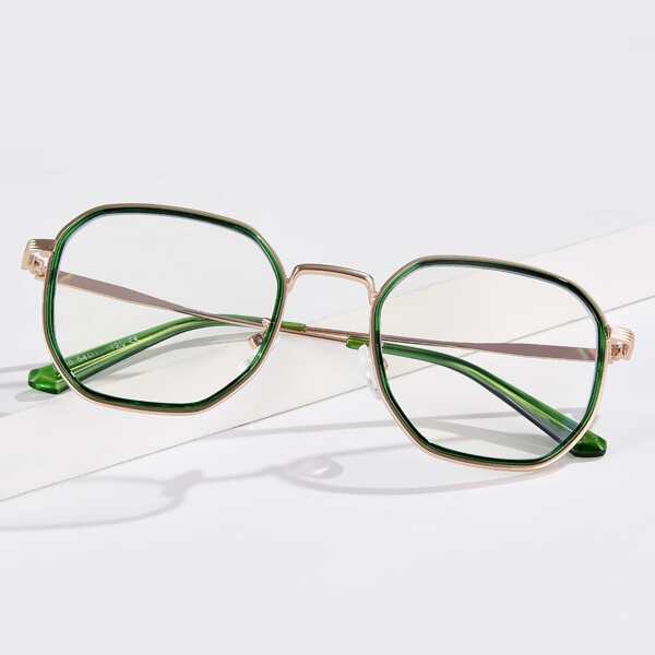 

Metal Frame Glasses, Olive green