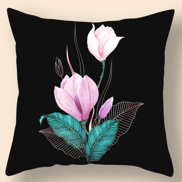 

Magnolia Print Cushion Cover Without Filler, Multicolor