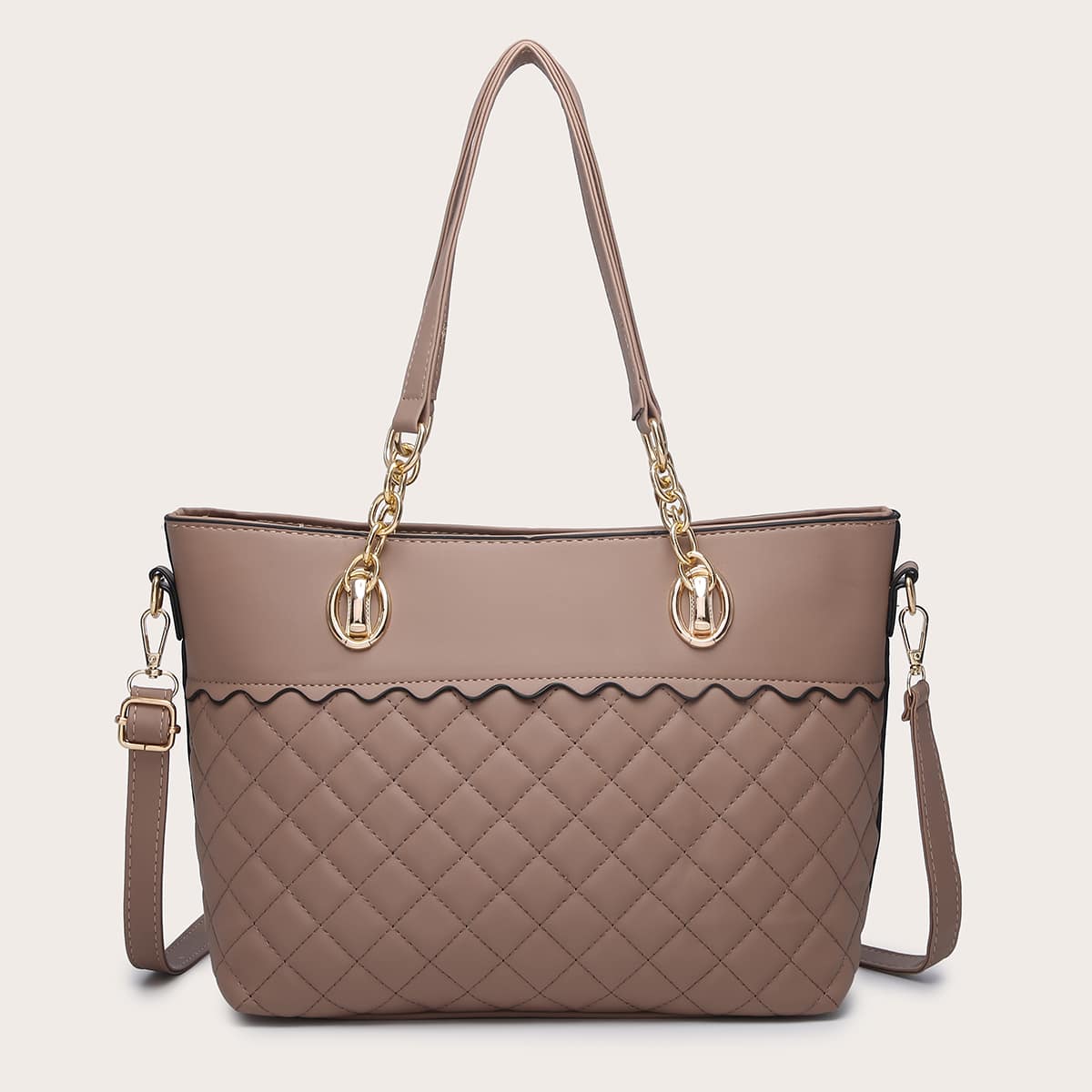 

Quilted Tote Bag, Apricot