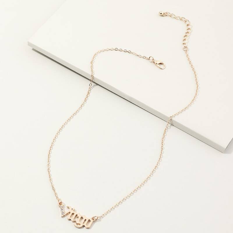

Letter Charm Necklace, Gold