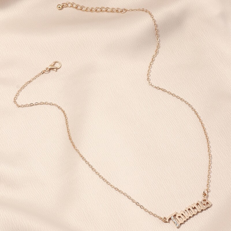

Letter Charm Necklace, Gold