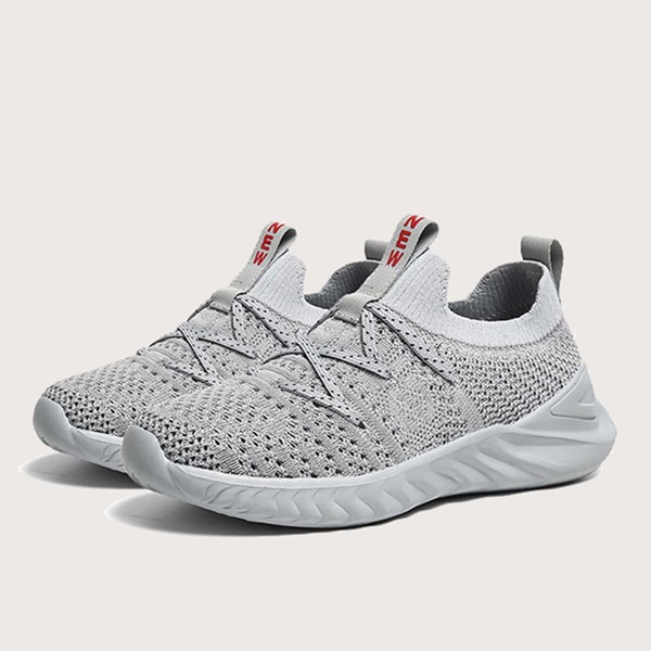 

Girls Low Top Knit Sneakers, Grey