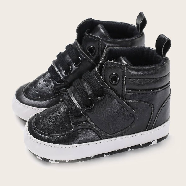 

Baby Boy Breathable High Top Sneakers, Black