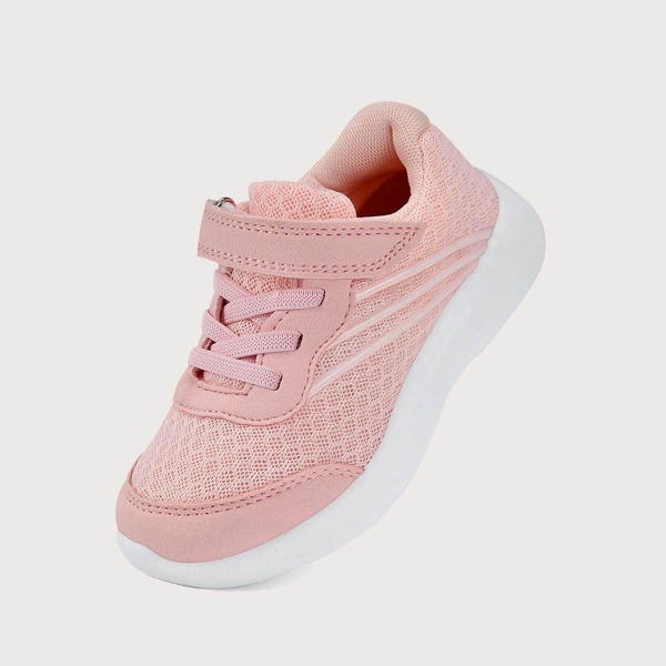 

Toddler Girls Lace-up Front Velcro Strap Sneakers, Pink