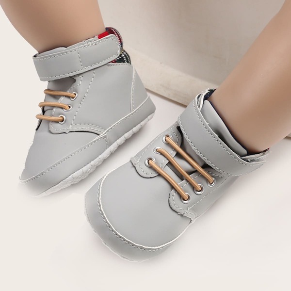

Baby Boy Velcro Strap High Top Sneakers, Grey