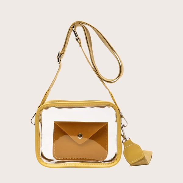 

Girls Clear Bag With Purse, Yellow