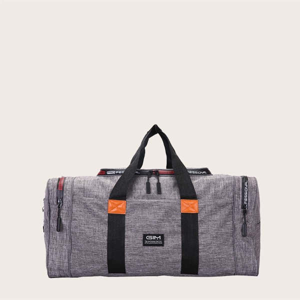 

Men Large Capacity Barrel Bag, Light grey