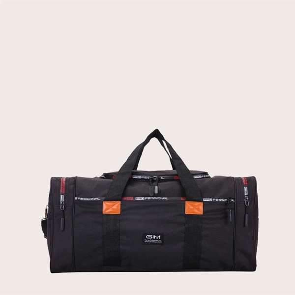 

Men Large Capacity Barrel Bag, Black