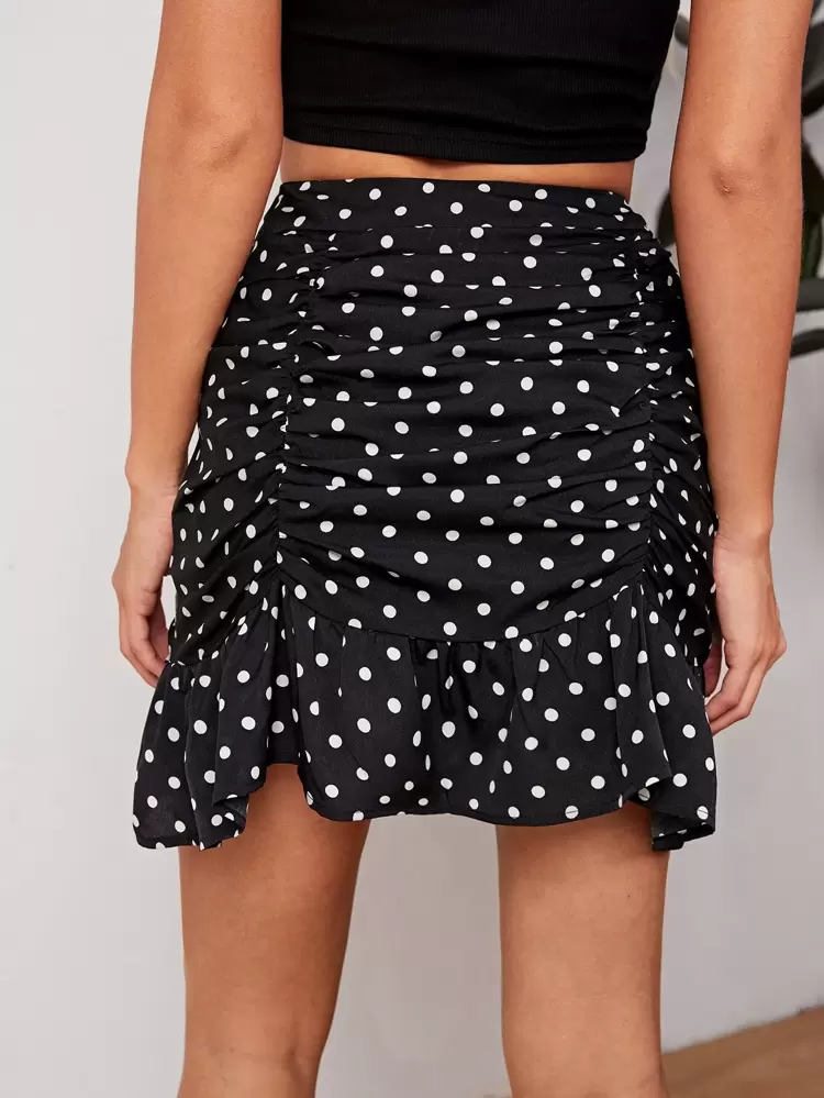 Svart Dragkedja Storprickig Elegant Kjol | SHEIN SE Svart Dragkedja Storprickig Elegant Klänningar | SHEIN SE
