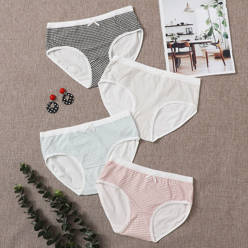 

4pack Gingham Panty Set, Multicolor