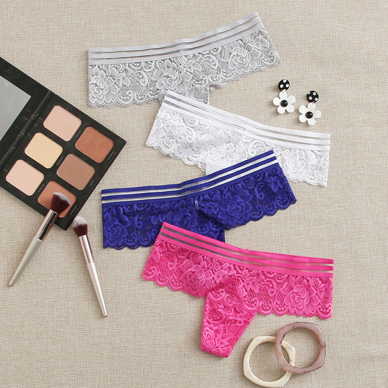 

4pack Lace Thong Panty, Multicolor