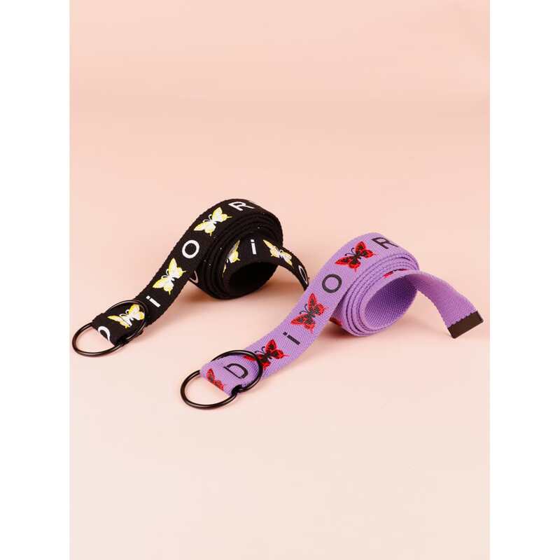 

2pcs Butterfly Tape Belt, Multicolor