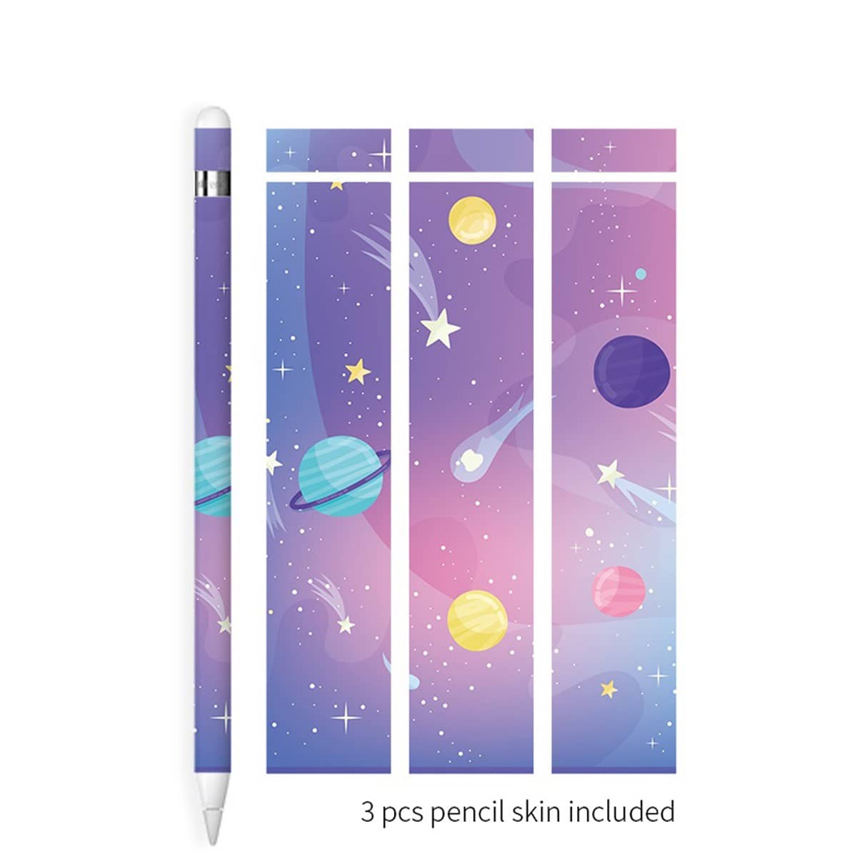 

3pcs Starry Sky Apple Pencil Protective Sticker, Multicolor