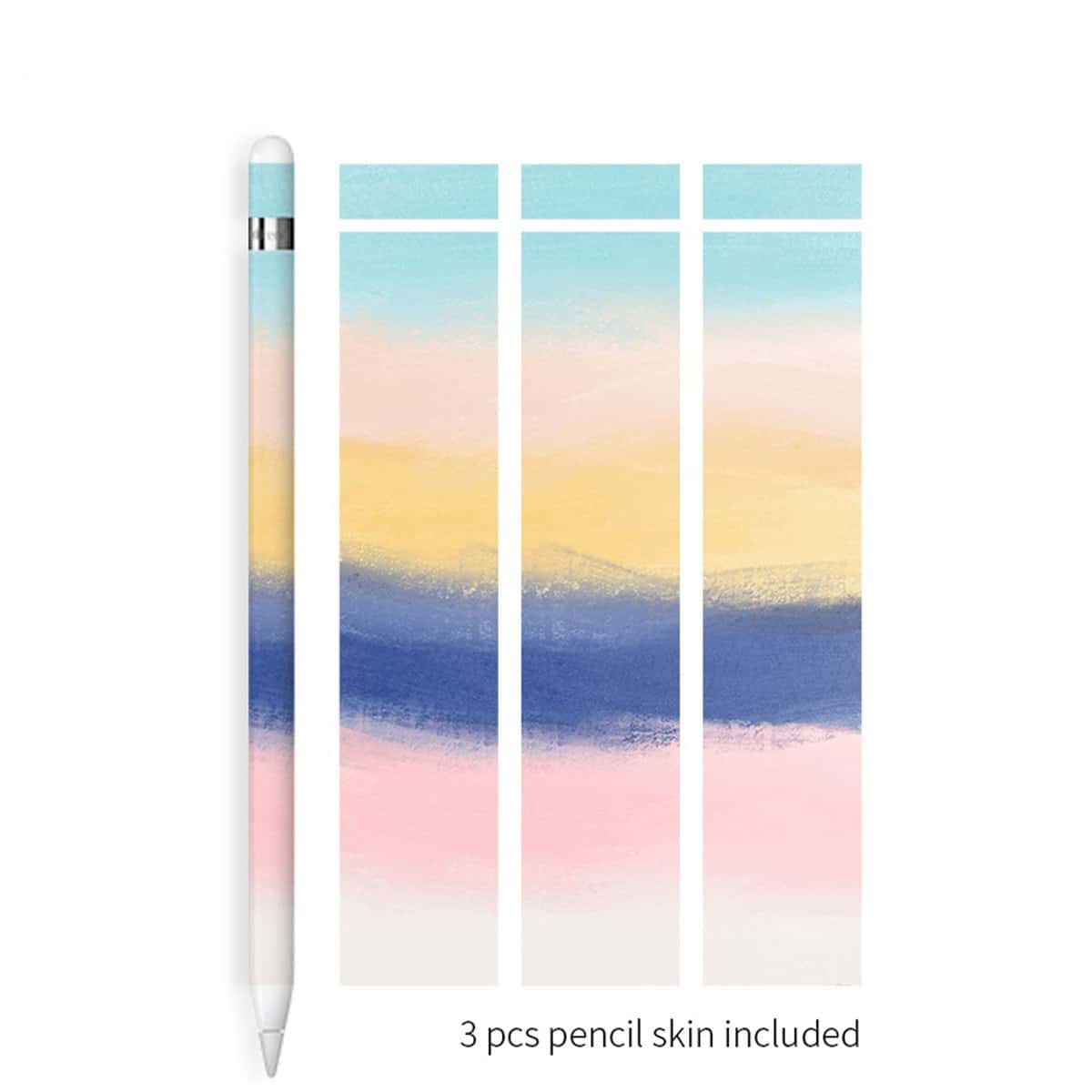 

3pcs Colorblock Apple Pencil Protective Sticker, Multicolor