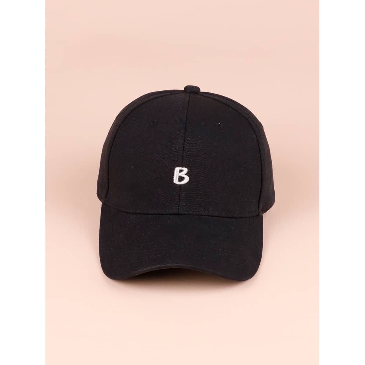 

Letter Graphic Baseball Cap, Black