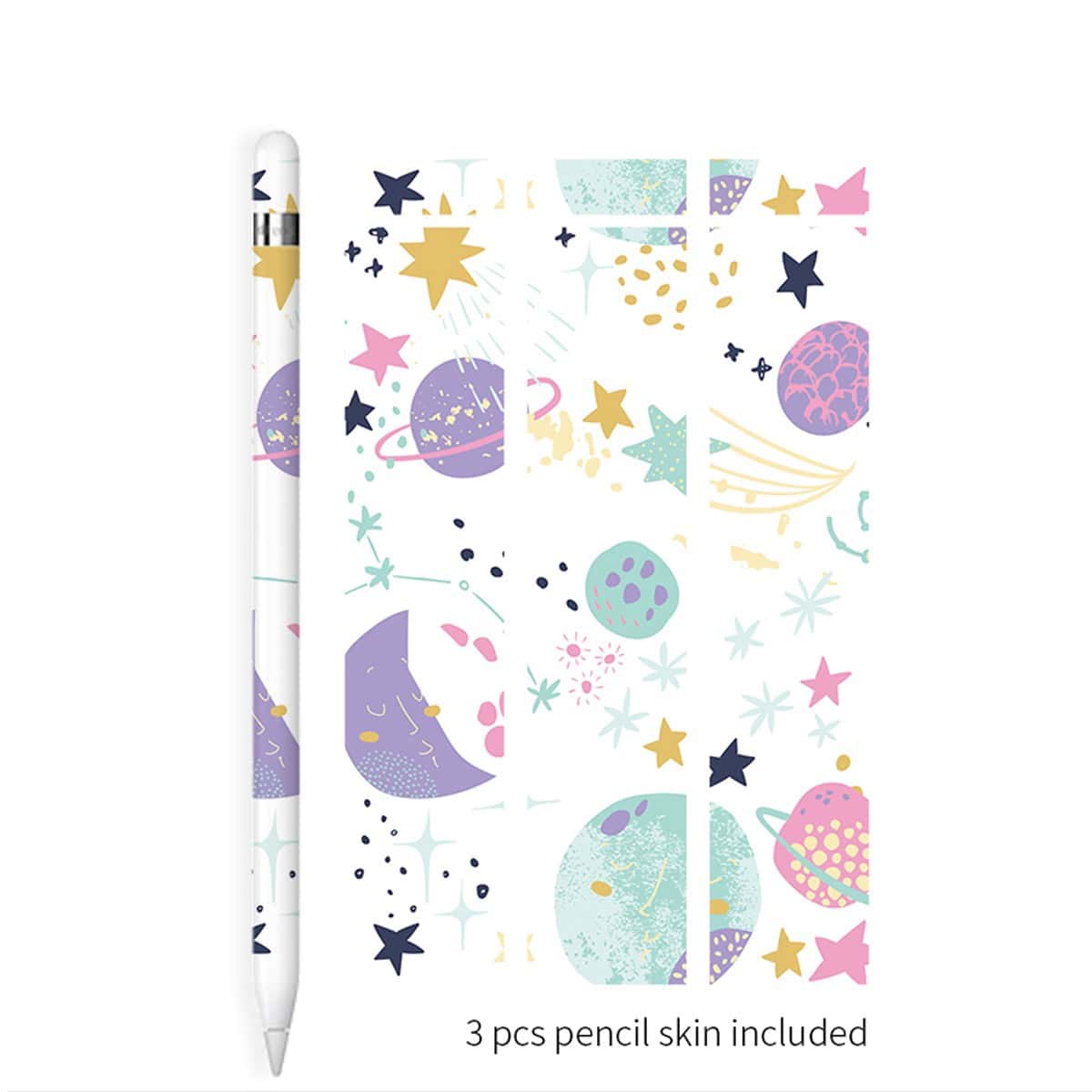 

3pcs Cartoon Apple Pencil Protective Sticker, Multicolor
