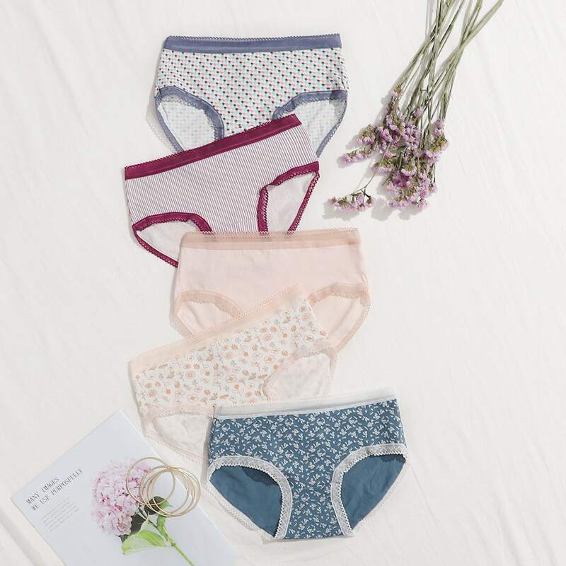 

5pack Ditsy Floral Panty Set, Multicolor