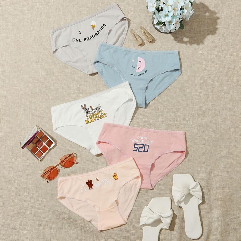 

5pack Cartoon Panty Set, Multicolor