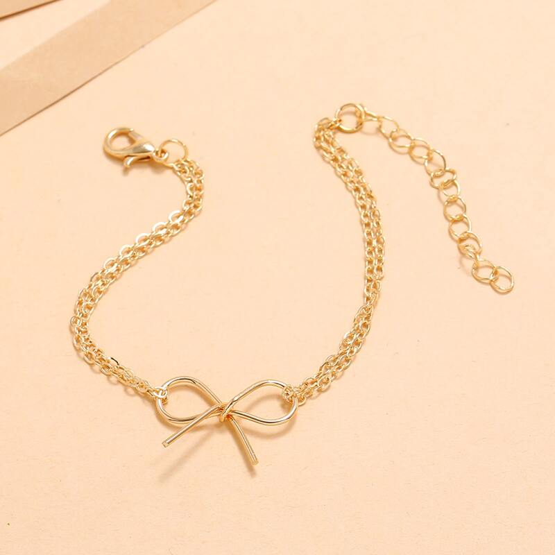 

Bow Chain Bracelet, Gold