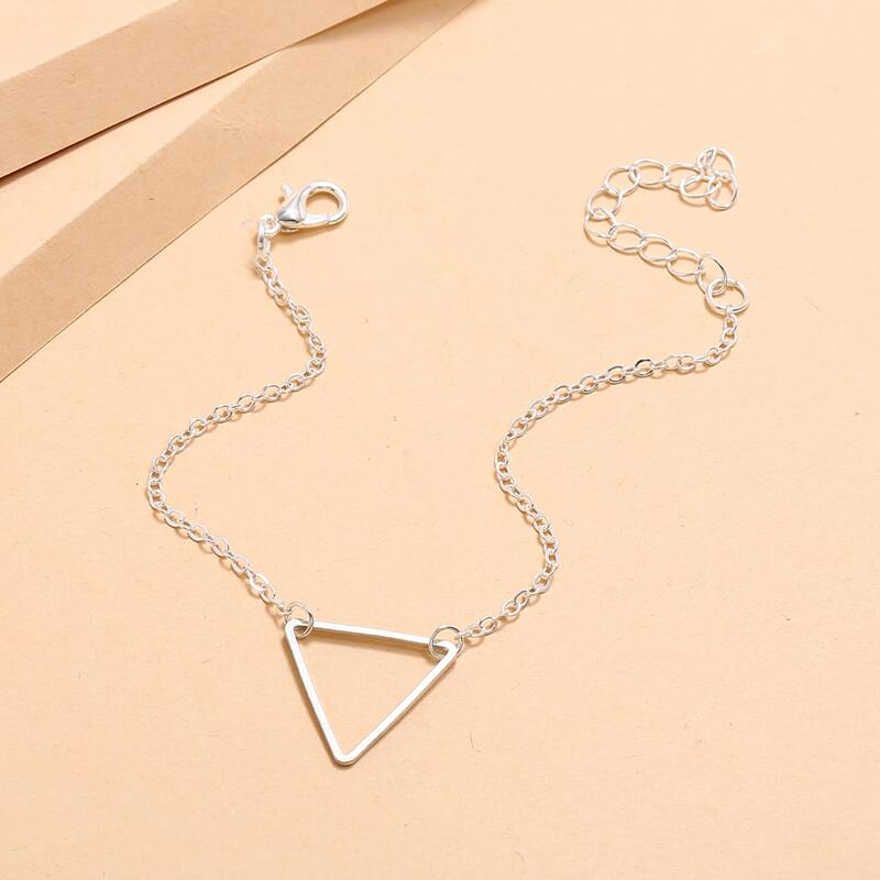 

Triangle Chain Bracelet, Silver
