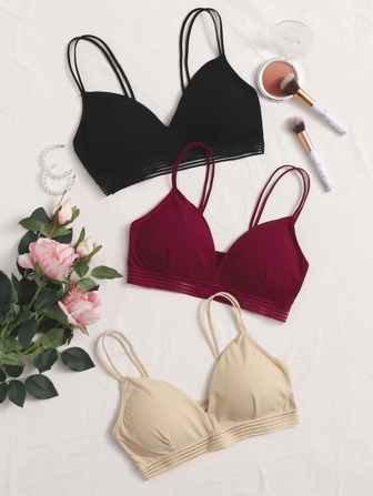 3件裝雙肩帶胸衣內衣