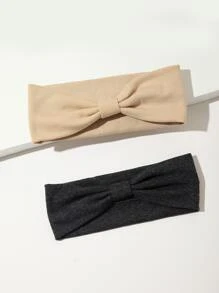 2pcs Knot Decor Headband - Multicolor - View 1